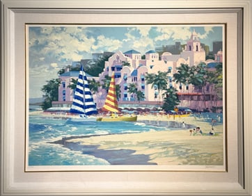Howard Behrens "Royal Hawaiian" Signed Serigraph LE