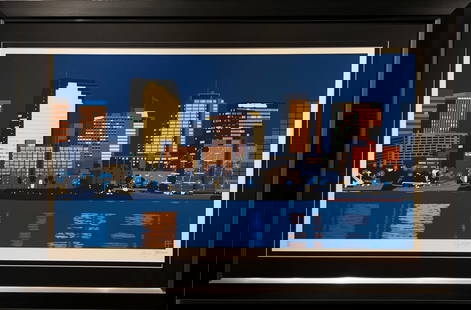Armond Fields "City Lights" Signed Serigraph LE: Artist: Armond Fields Title: City Lights Medium: Hand Pulled Original Serigraph on Paper Limited Edition: 84/150 Art Dimensions: 18 H x 32 W x 2 D inches Framed Dimensions: