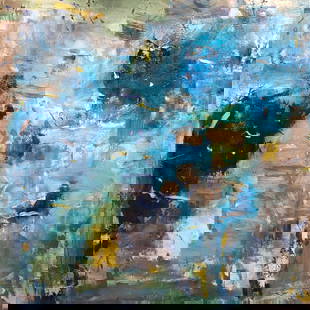 Jorn Fox Abstract Signed Acrylic on Canvas: Artist: Jorn Fox Title: Abstract Medium: Acrylic on Canvas Art Dimensions: 48 H x 48 W x 2 D inches ARTIST BIO:  Artist Statement "The feelings I had inside, when each s