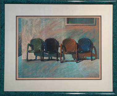 Jorn Fox (Impressionist) Signed Original Pastel: Artist: Jorn Fox Title: Untitled Medium: Pastel on Paper Art Dimensions: 15 H x 20 W x 2 D inches Framed Dimensions: 23 H x 28 W x 2 D inches ARTIST BIO:  Art