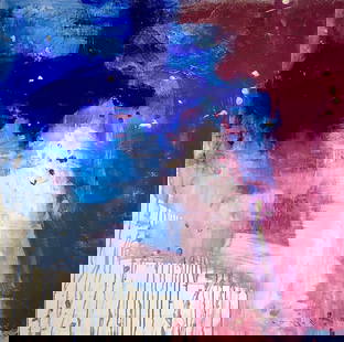 Jorn Fox (Abstract) Signed Original Acrylic: Artist: Jorn Fox Title: Untitled (Abstract) Medium: Acrylic on Canvas Art Dimensions: 40 H x 40 W x 2 D inches ARTIST BIO:  Artist Statement "The feelings I had inside,
