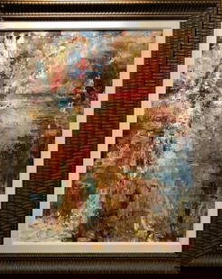 Jorn Fox Abstract Original Oil on Canvas Signed: Artist: Jorn Fox Title: Abstract Medium: Original Oil on Canvas Art Dimensions: 40 H x 30 W x 2 D inches Framed Dimensions: 50 H x 40 W x 2 D inches ARTIST BIO:
