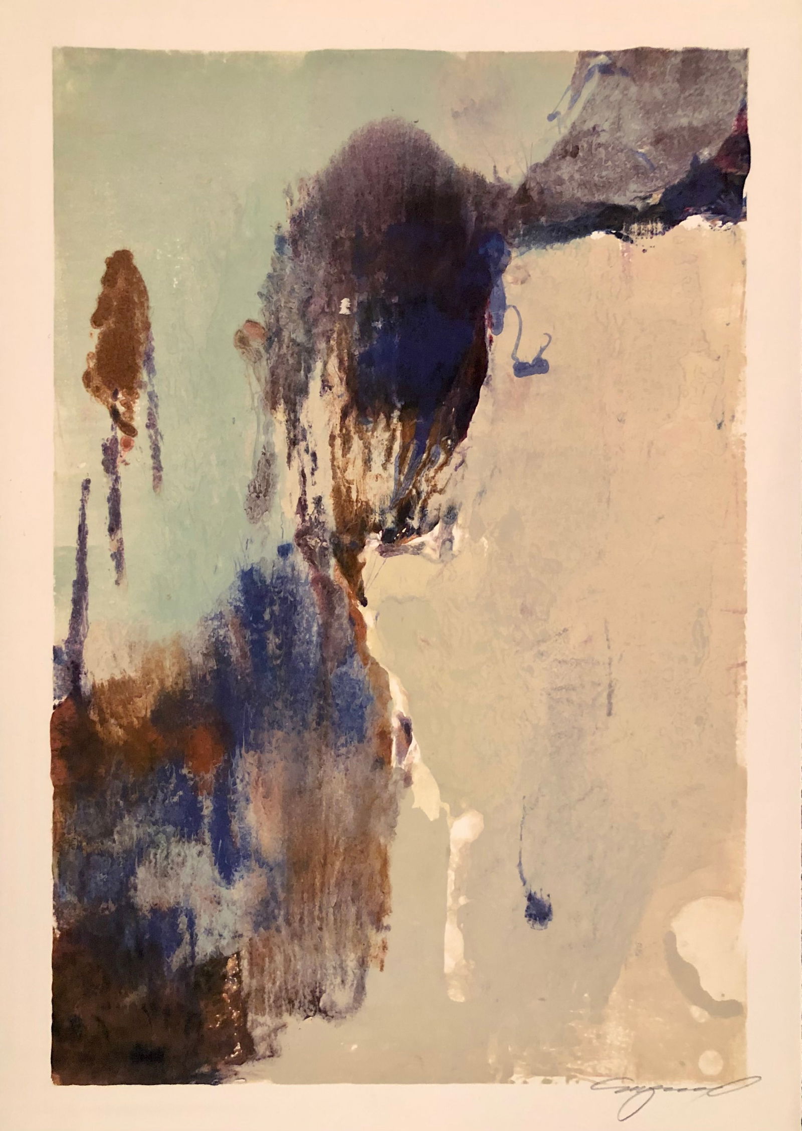 Michael Schofield Signed Hand Pulled Original Monoprint: Artist: Michael Schofield Title: Untitled Medium: Hand Pulled Monoprint on Paper Art Dimensions: 27 H x 19 W x 1 D inches ARTIST BIO: Michael Schofield has been a professi