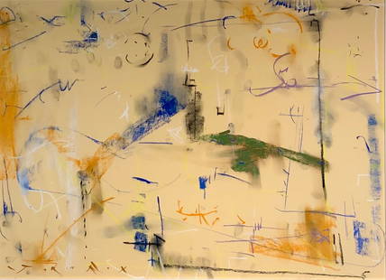 Jorn Fox (Abstract) Signed Original Pastel: Artist: Jorn Fox Title: Untitled Medium: Pastel on Paper Art Dimensions: 20 H x 28 W x 2 D inches Framed Dimensions: 25 H x 32 W x 2 D inches ARTIST BIO:  Art