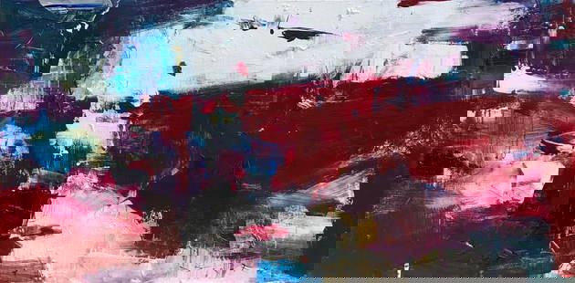 Jorn Fox Abstract Oil on Canvas Signed: Artist: Jorn Fox Title: Abstract Medium: Original Oil on Canvas Art Dimensions: 24 H x 48 W x 2 D inches ARTIST BIO:  Artist Statement "The feelings I had inside, when e