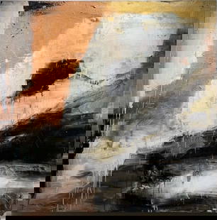Jorn Fox Abstract Signed Original Oil and Acrylic: Artist: Jorn Fox Title: Abstract Medium: Original Oil and Acrylic on Canvas with 1 1/2" Museum Bar Art Dimensions: 48 H x 48 W x 2 D inches ARTIST BIO:  Artist Statement