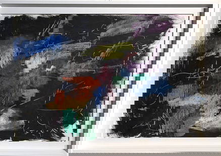 Jorn Fox (Abstract) Signed Original Pastel: Artist: Jorn Fox Title: Untitled (Abstract) Medium: Pastel on Paper Art Dimensions: 20 H x 30 W x 1 D inches Framed Dimensions: 24 H x 34 W x 2 D inches ARTIST BIO: