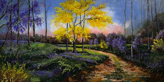 Madi Salehi (Untitled - Landscape) Signed Original Acrylic