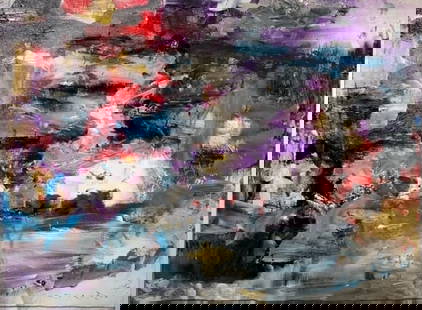 Jorn Fox Abstract Signed Original Oil and Acrylic: Artist: Jorn Fox Title: Abstract Medium: Original Oil and Acrylic on Canvas with 1 1/2" Museum Bars Art Dimensions: 30 H x 40 W x 2 D inches ARTIST BIO:  Artist Statement