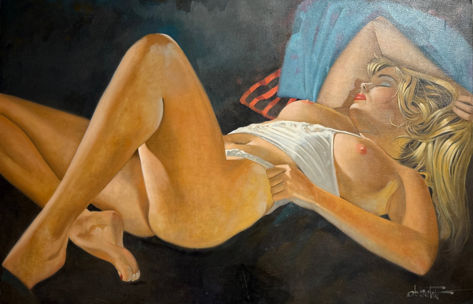 Chuck Oberstein (Untitled) Signed Original Oil (1 of 7)