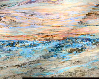 Barbara Owens "More Than a Feeling" Signed Original Acrylic: Artist: Barbara Owens Title: More Than a Feeling Medium: Acrylic on Canvas Art Dimensions: 48 H x 60 W x 2 D inches ARTIST BIO:  Artist Statement "I describe my art as T