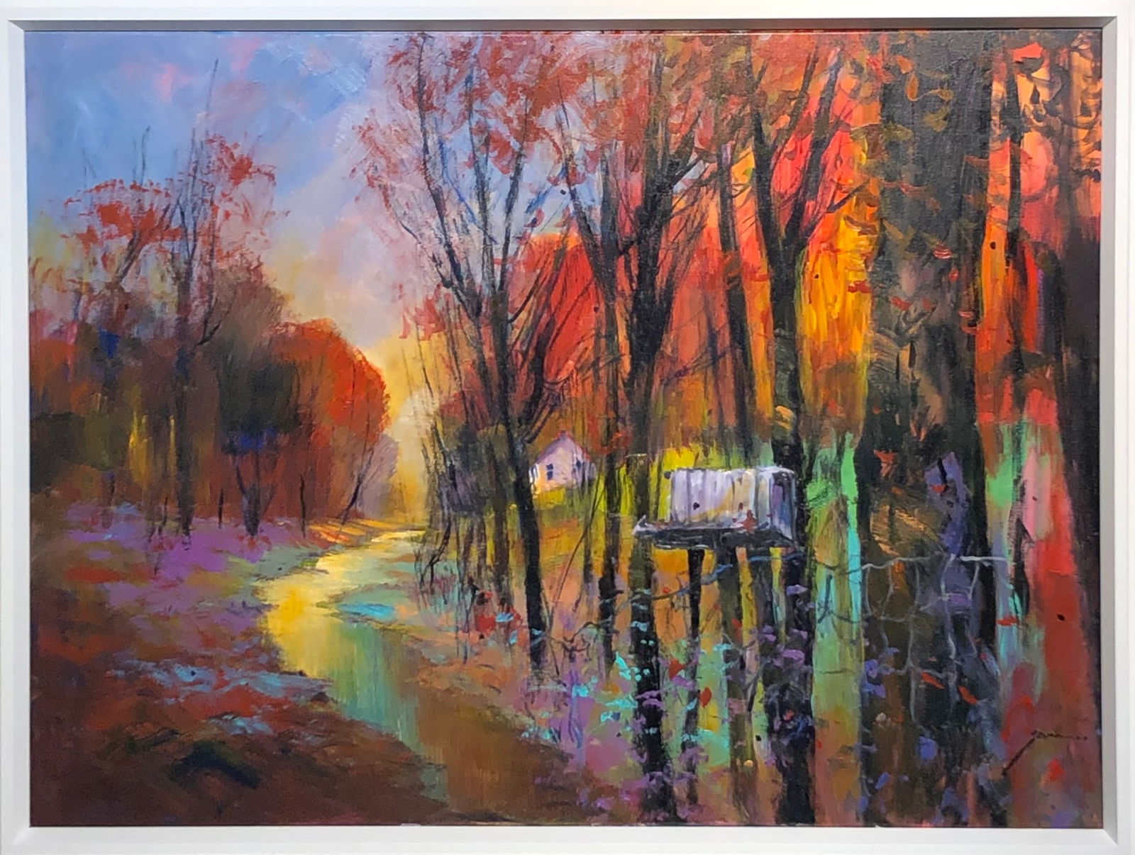 Michael Schofield (Impressionist - Landscape) Signed Original Acrylic: Artist: Michael Schofield Title: Untitled (Landscape) Medium: Acrylic on Canvas Art Dimensions: 30 H x 40 W x 2 D inches ARTIST BIO: Michael Schofield has been a professio