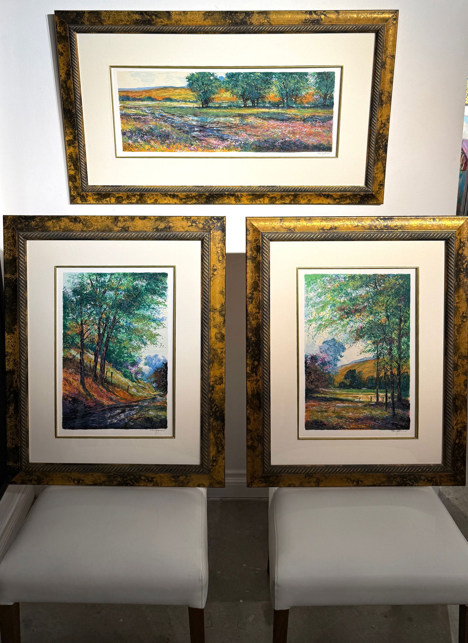 Michael Schofield (Laguna Canyon - set of 3) Signed Serigraph: Artist: Michael Schofield Title: Laguna Canyon (Set of 3) Medium: Serigraph on Paper Art Dimensions: 20 H x 14 W x 1 D inches Framed Dimensions: 31 H x 25 W x 2 D inches