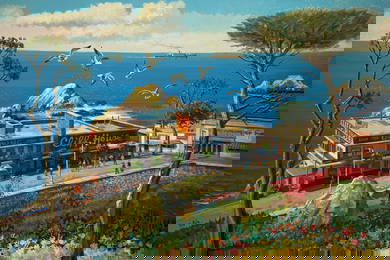 Filastro Mottola "Cliff House" Signed Original Oil