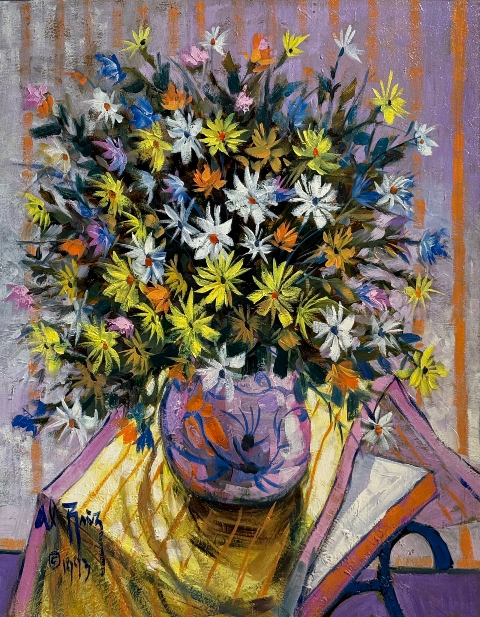 Alberto Ruiz-Vela (Floral) Signed Original Oil: Artist: Alberto Ruiz-Vela Title: Alberto Ruiz-Vela (Floral) Signed Original Oil Medium: Oil on Canvas Limited Edition: