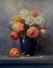 Lex Gonzalez (Floral) Signed Original Oil