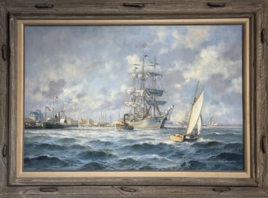 June Nelson (Nautical) Signed Original Oil