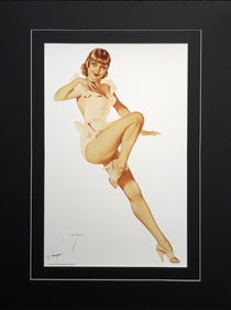 Alberto Vargas "10 of Hearts, playing card" Hand-Signed Lithograph (1981)