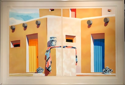 Robert Parkison (Diptych - Adobe House) Signed Serigraph LE