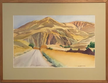 Emil Kosa, Jr "Yellow Landscape" Signed Original Watercolor