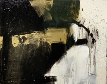 Jorn Fox Abstract Oil and Acrylic on Canvas Signed