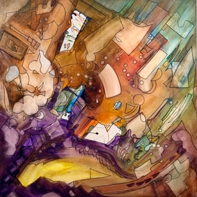 Kimm Byers Abstract Signed Original Acrylic on Canvas