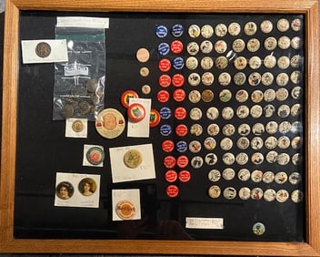 Early 1900's Cigarette Pins, Military Buttons and Other Memorabilia