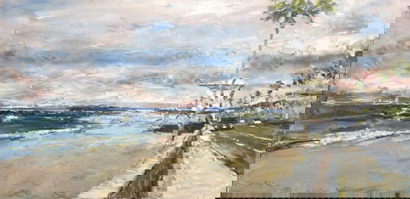 Jorn Fox Impressionist Signed Oil On Canvas