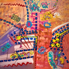 Kimm Byers "The Road at the End of the Rainbow" Signed Original Acrylic - Abstract