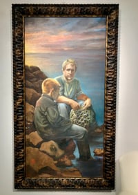 Unknown Artist (Father and Son) Signed Original Oil