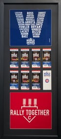 2016 Chicago Cubs World Series Tickets (1-7) Framed with Rally Towels