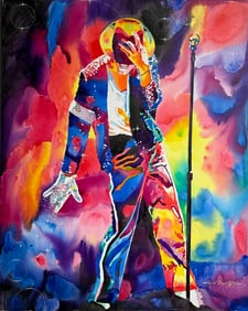 David Lloyd Glover "Michael Jackson Sparkle" Signed Original Liquid Acrylic