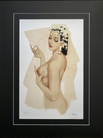 Alberto Vargas "Vargas Girl in Wedding Veil" Hand-Signed Lithograph (1981)