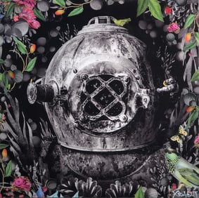 David Krovblit "From Below" Signed Embellished Mixed Media