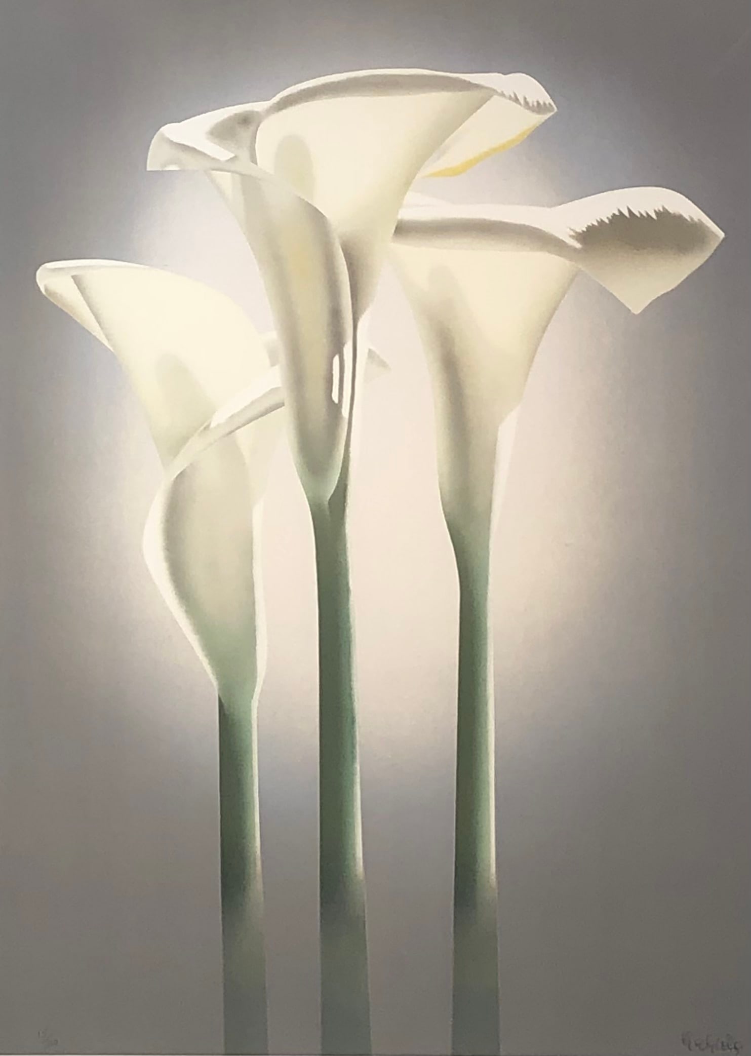 Jochen Labriola (Three Calla Lillies) Signed Lithograph LE = Realist (1 of 7)