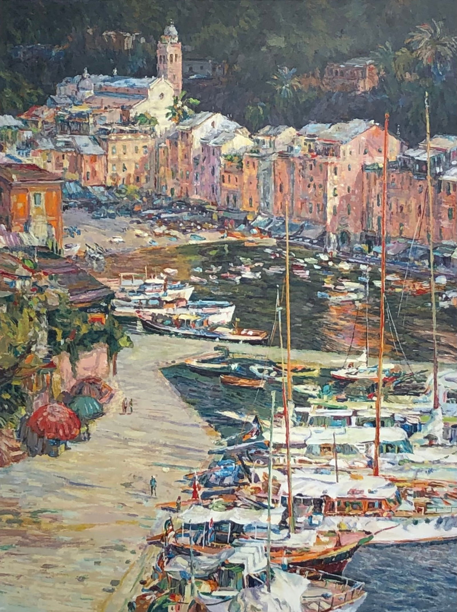 Henri Plisson "Portofino" Signed Serigraph LE: Artist: Henri Plisson Title: Henri Plisson "Portofino" Signed Serigraph LE Medium: Serigraph on Paper Limited Edition: VIII/C Art Dimensions: 34.0 x 26.0 x 2.0 inch ARTIST BIO: French p