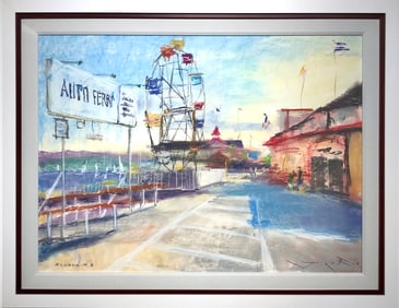 Jorn Fox Impressionist Signed Pastel On Paper