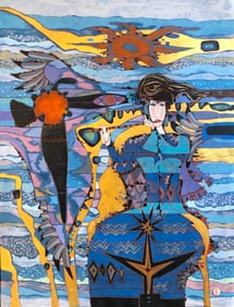 Qin Yuan Yue "Morning Tide" Serigraph