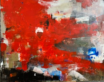 Jorn Fox Abstract Signed Original Oil and Acrylic