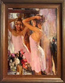 Vladimir Ezhakov (B. Ehlakob) "Reflection" Signed Original Oil on Canvas