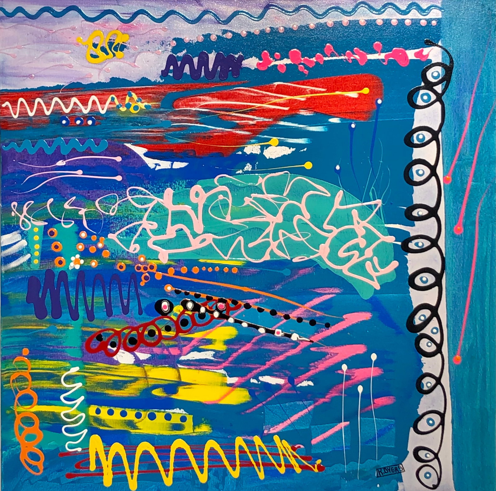 Kimm Byers "Nutrinos Are Hard To Detect" Signed Original Acrylic (1 of 7)