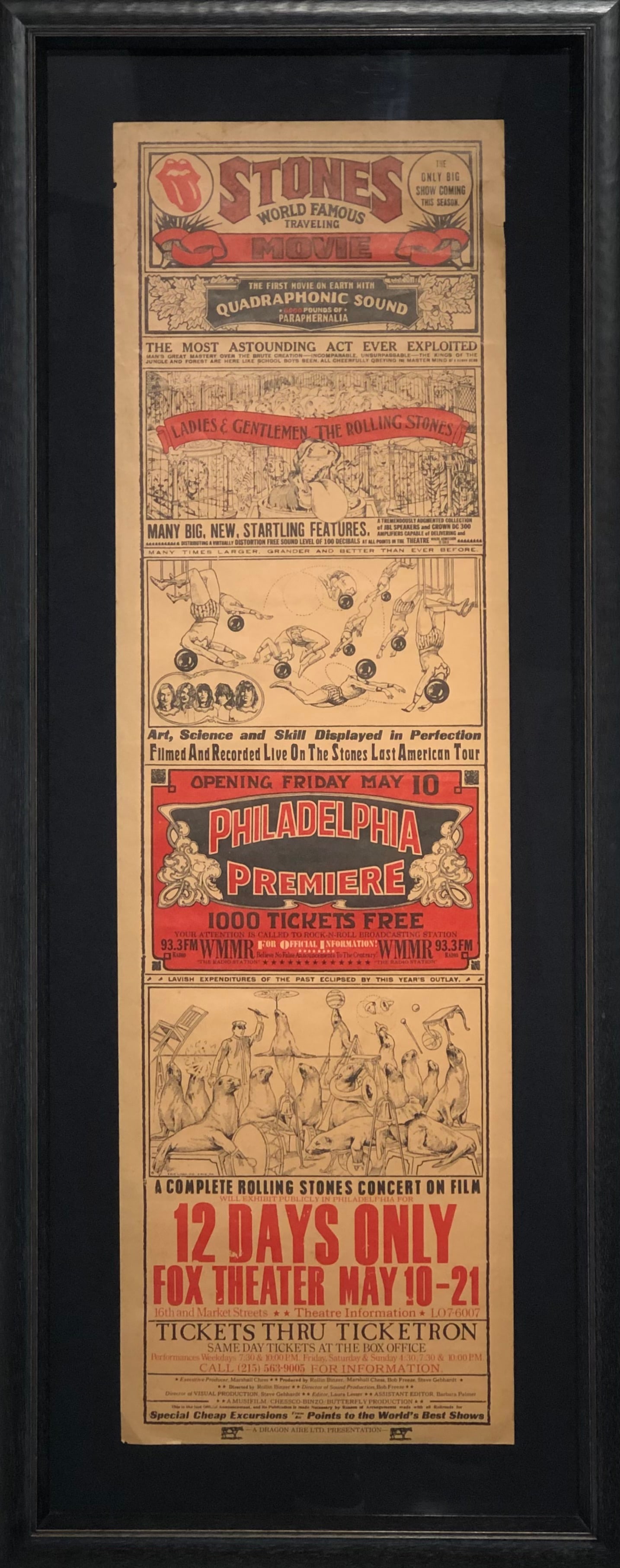 May 10th 1974 Rolling Stones Vintage Poster (Philadelphia Premiere) (1 of 7)