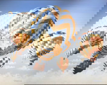 Franklin (Hot Air Balloons) Signed Original Oil