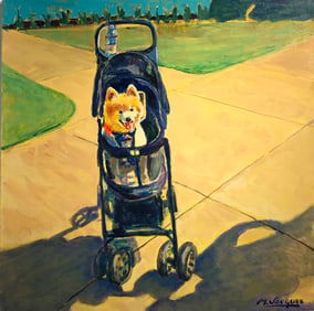 Michael L. Jacques "Dog Child" Signed Original Acrylic (with a LE book by Jacques)