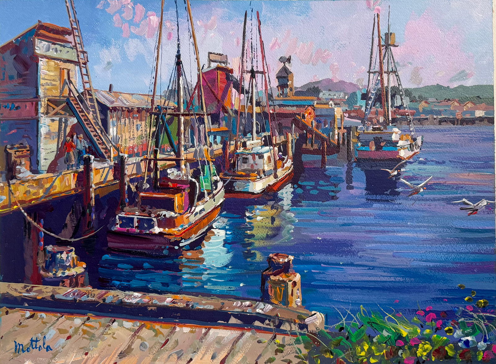 Filastro Mottola (Shipyard) Signed Original Acrylic (1 of 4)