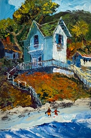 Paul Blaine Henrie "High On The Bluff...The Captain's House!" Signed Original Acrylic (1996)
