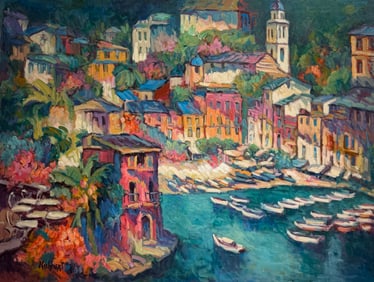 Manfred Kuhnert (Untitled - Italy) Signed Original Oil