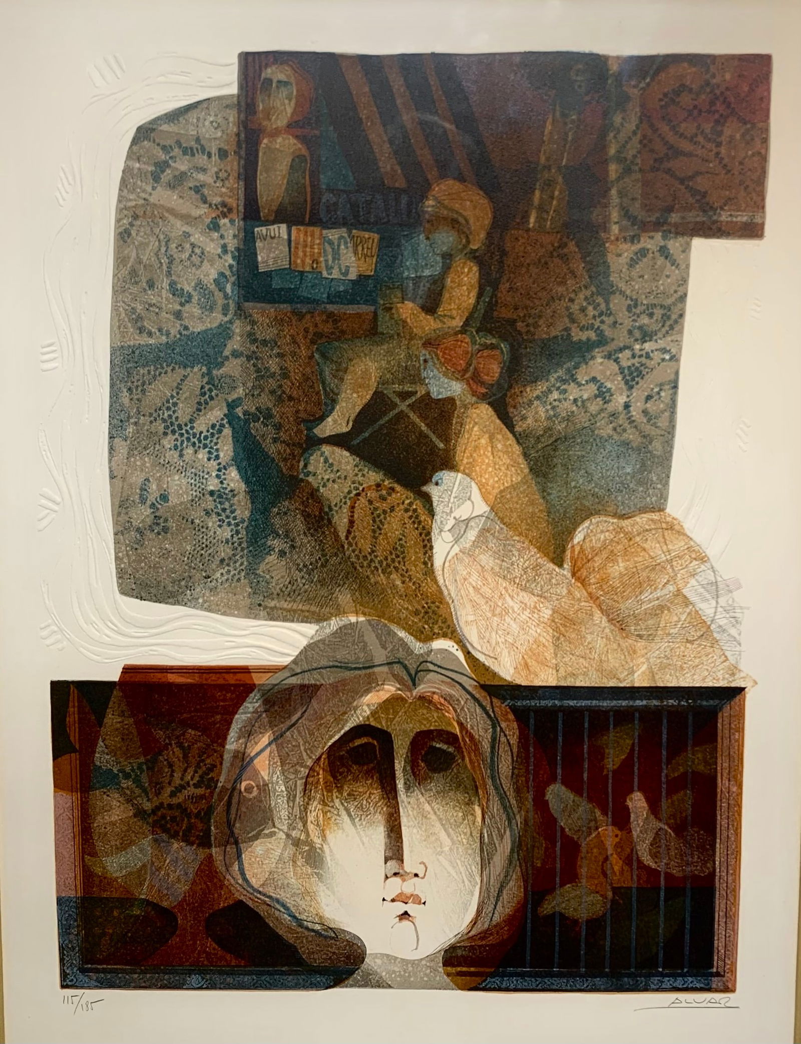 Sunol Alvar "The Barcelona Suite 1979 - 1" Signed Embossed Serigraph LE (1 of 4)