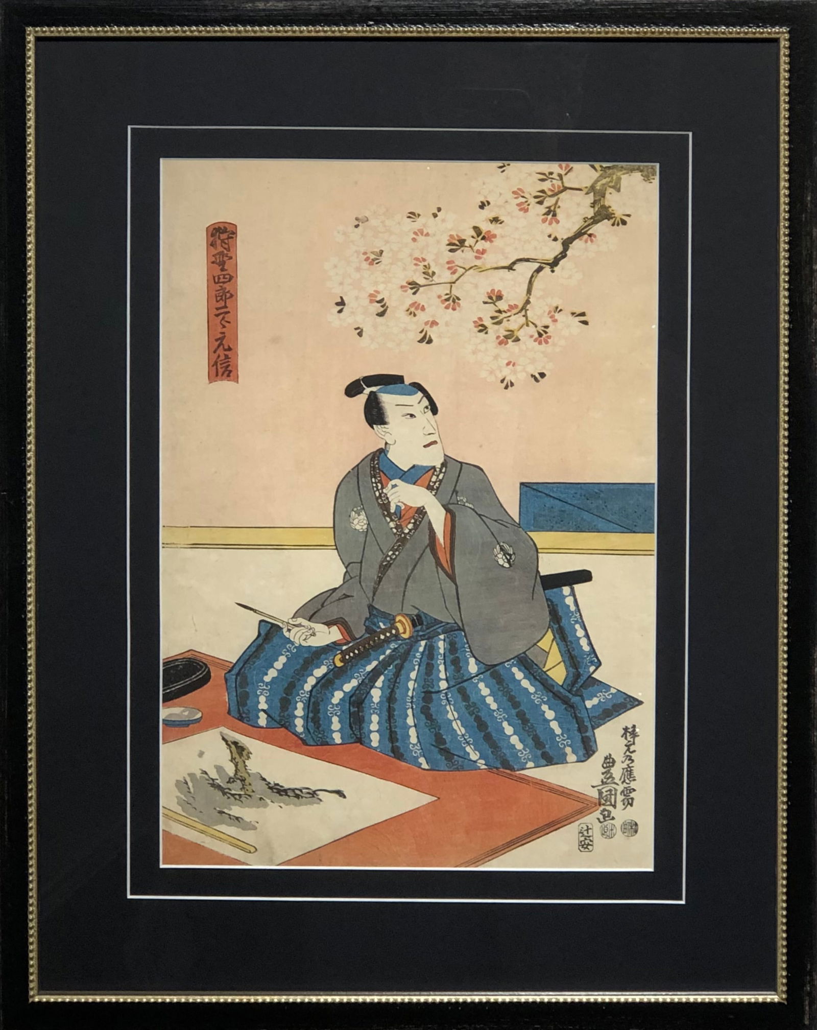 Utagawa Kuniyoshi (Kano Shiro Jiro Motonobu) Original Vintage Woodblock Print (1 of 8)