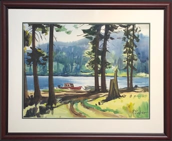 Ralph Baker (Impressionist - Landscape) Signed Original Watercolor